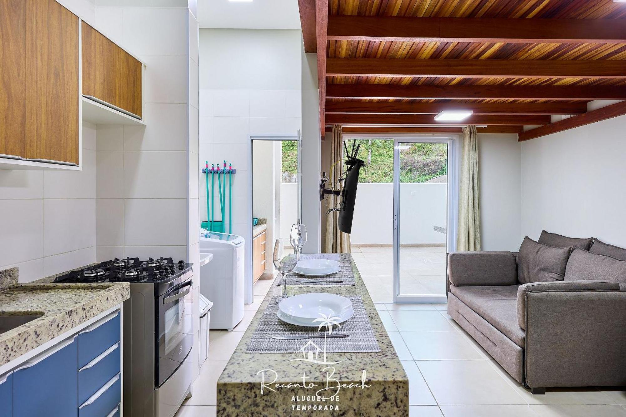 Apto Com Piscina Aquecida Sauna E Churrasqueira Ubatuba Exterior foto